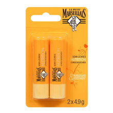 Lip Balm with Shea Butter, Almond and Argan Oil 2 x 4.9g Made in France