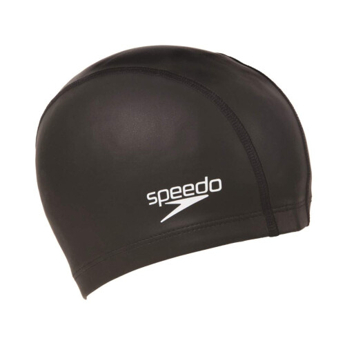 Speedo Unisex Ultra Pace SwiMing Cap | 3 Panel Design, Black, One Size