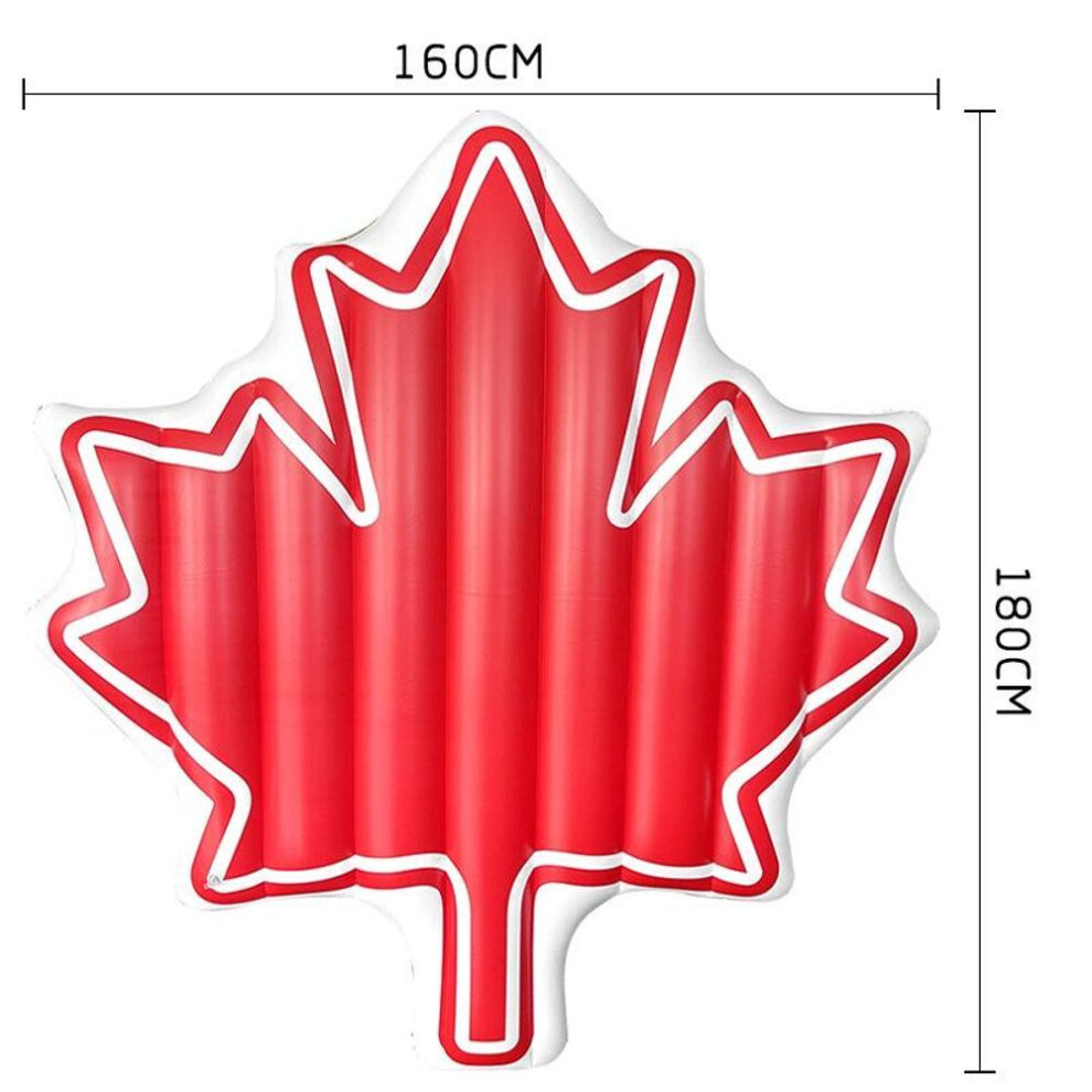 Inflatable Maple Leaf Pool Float - Water Hammock With Netting & Floating Lounge Chair