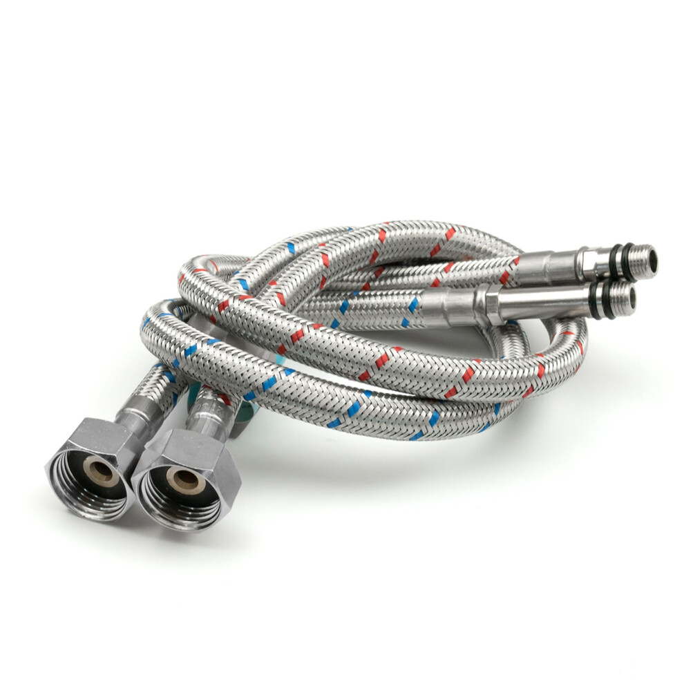 2 (Pair Of) M10 X1/2 Bsp X 500Mm | 6 Sizes | Kitchen/Basin Monobloc Mixer Tap Connectors Flexi Pipes Tails 5060962532617