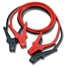 Jumper cable "Alu-Tec", for 12 V and 24 V, with storage pouch, 2 x 3 m, conforms to DIN 72553