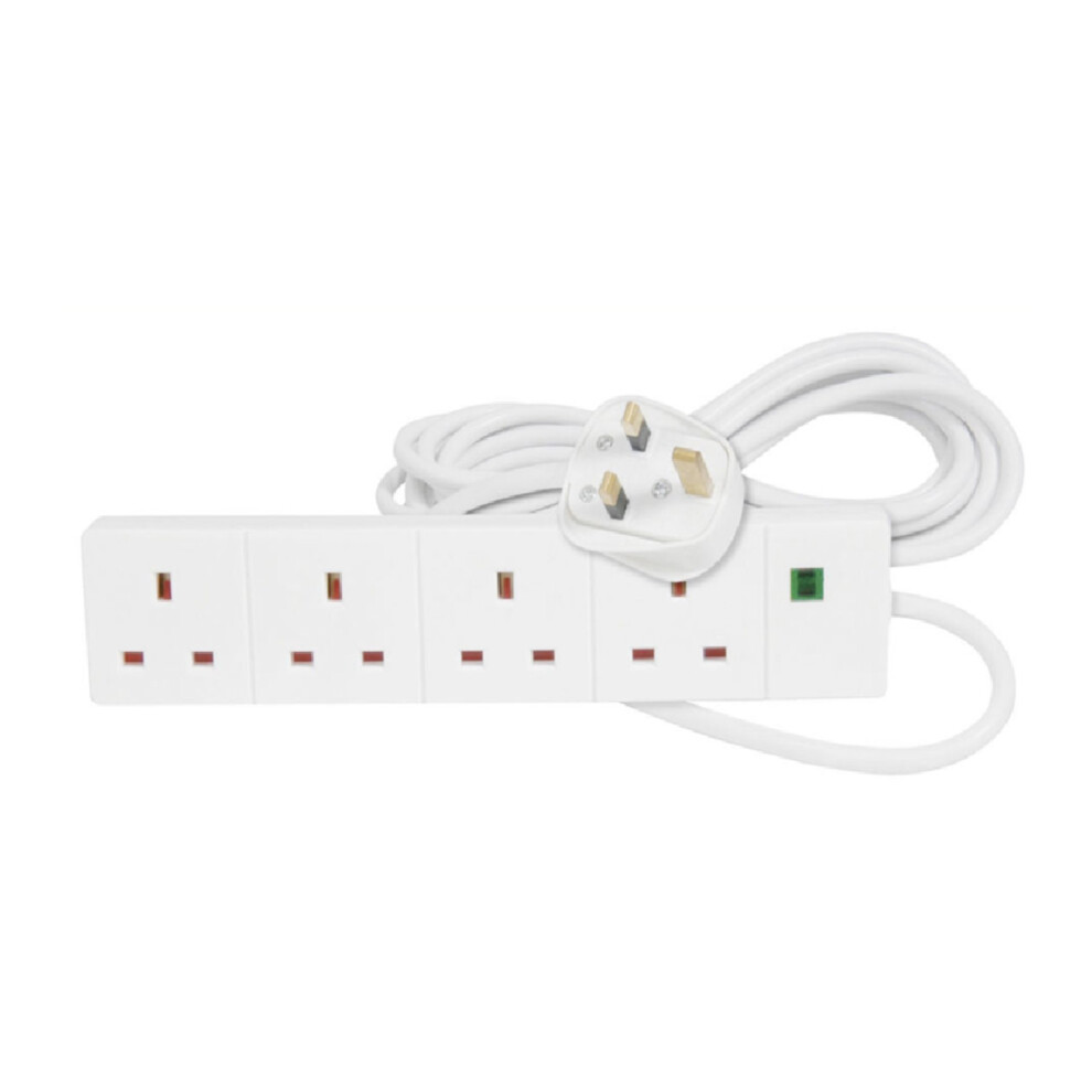 4 Way 5M Cable Extension Lead Neon Indicator 5038673312439