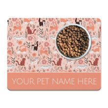 Personalised Cat Bowl Mat - Stylish Customised Pet Food Mat for Cats