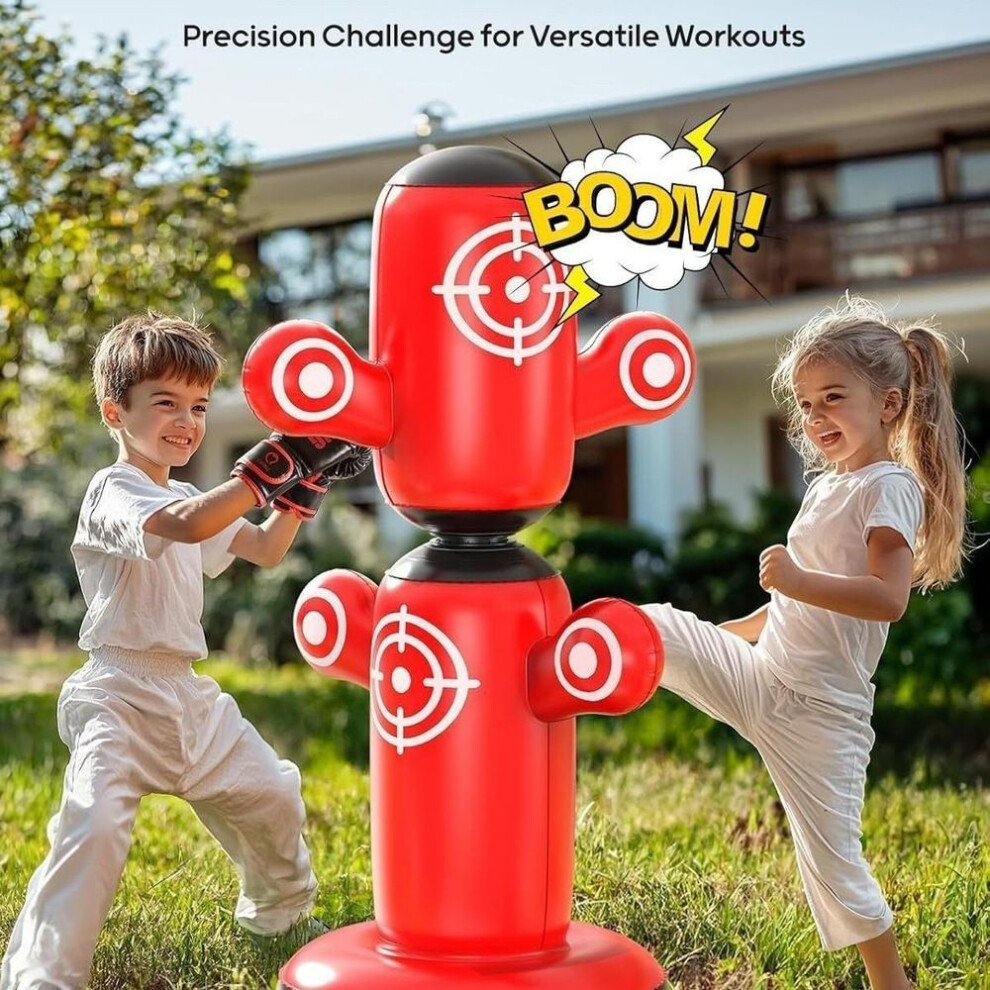 Outdoor Sports 360 Degree Children's Strike Column Rotating Inflatable Boxing Column Household Fighting Tumbler Vent Toy
