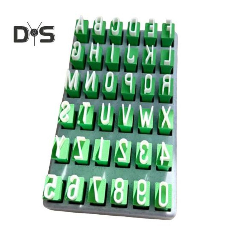 (as the picture, Capitalized) 1 Set Clay Pottery Alphabet Stamp Uppercase Lowercase Letter Polymer Clay Silicone Stamp DIY Letter Number Symbol Mini Press Stamp
