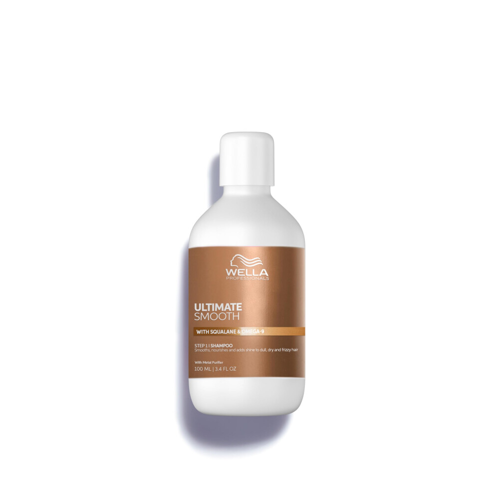 Wella Ultimate Smooth Shampoo - Nourishing Hair Shampoo With Squalane & Omega 9 - For Dry, Dull & Frizzy Hair (100Ml)