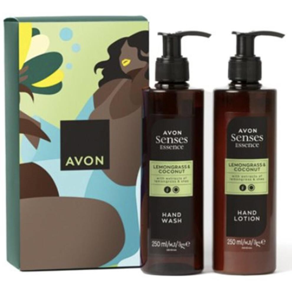 Senses Essence Duo Lemongrass & Coconut Hand Wash and Lotion Gift Set, 250 ml Each
