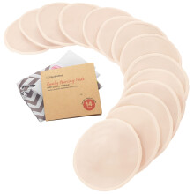 KeaBabies, Comfy Stillpads, Groß, Bare Beige, 14 Stück