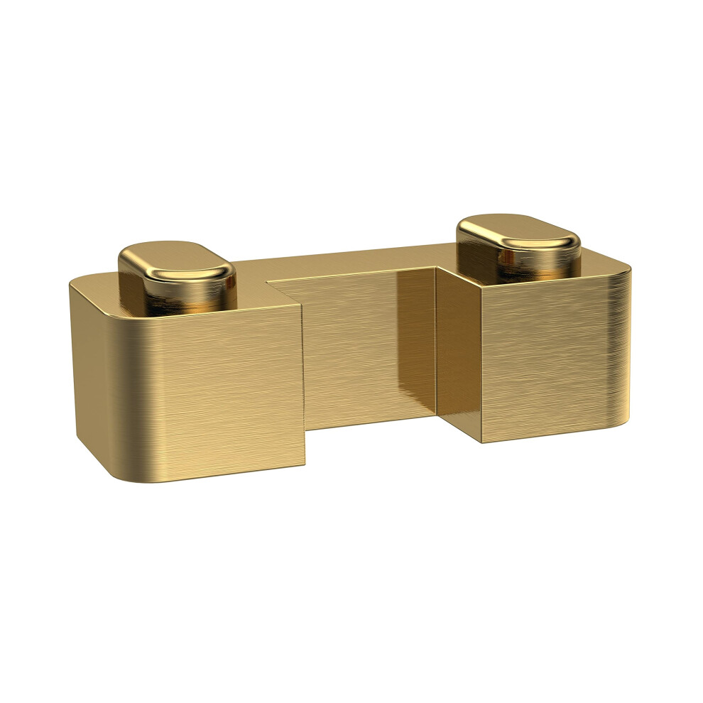 Wrsf017 Accessory Modern Bathroom Wetroom Screen Horse Shoe Support Foot, 45Mm X 45Mm X 25Mm, Brushed Brass 5056462620701