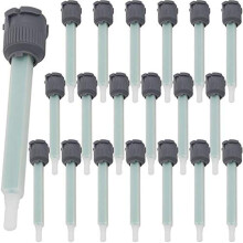 Epoxy Mixing Nozzle Tip, Resin Mixer Adhesive Gun Nozzles for Mix, Gun Applicatior for 50ml AB Glue Cartridge Glue Gun 20 pcs (1:1 Applicator Ratios)
