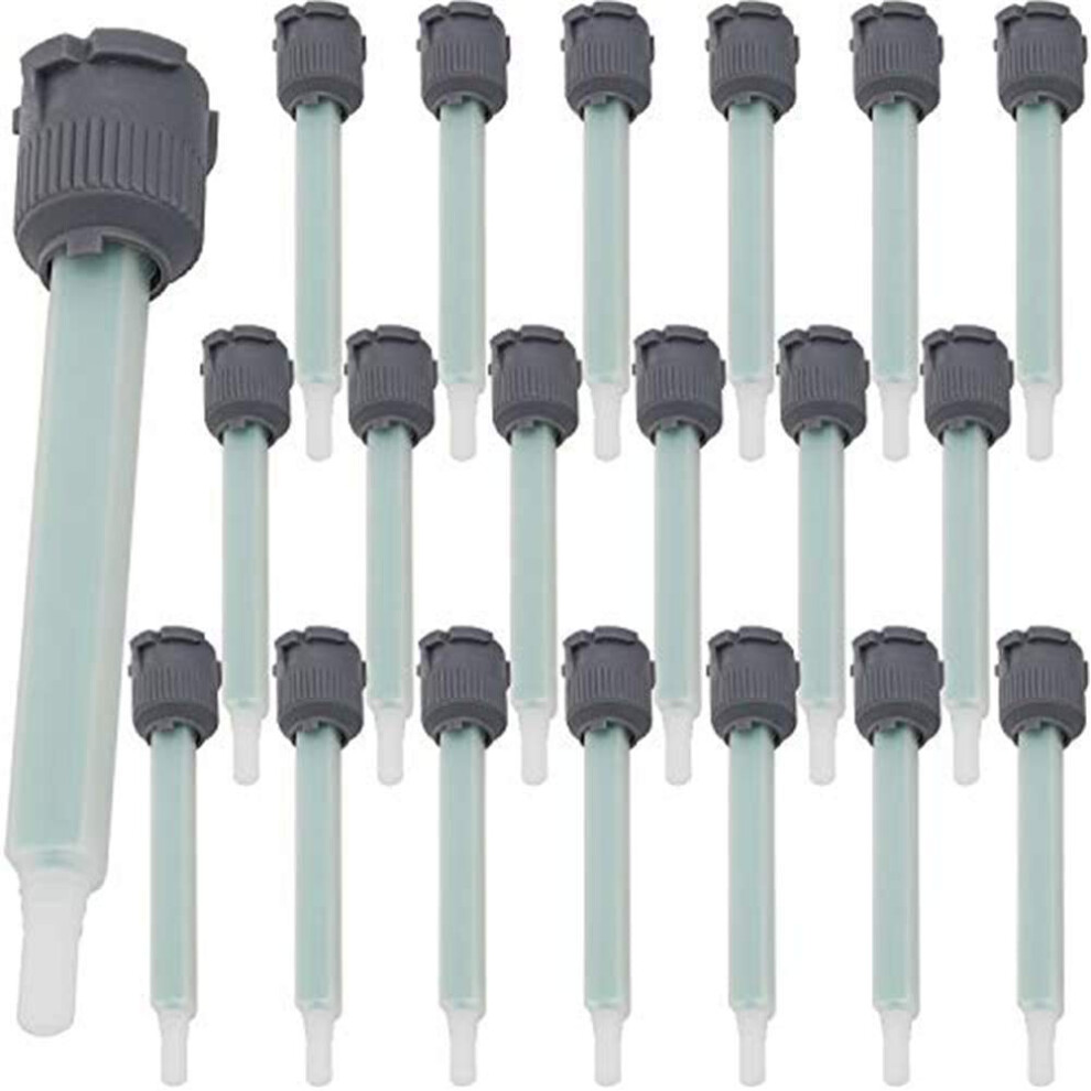 Epoxy Mixing Nozzle Tip, Resin Mixer Adhesive Gun Nozzles For Mix, Gun Applicatior For 50Ml Ab Glue Cartridge Glue Gun 20 Pcs (1:1 Applicator Ratios) 791107983630