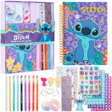 Stitch DIY Journal Kit for Kids Teens A5 Diary Art Supplies Stickers Sticky Notes Keyring Coloured Pens Arts and Crafts Stitch Gifts