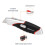Amazon Heavy Duty Retractable Auto-Load Ergonomic Utility Knife 3-Position Locking Blade with 4 Replaceable Blades in Designed Storage, Black/Silver 3