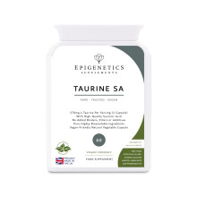 Taurine SA | 570mg L-Taurine Amino Acid + Natural Succinic Acid Antioxidant | 60 Vegan Friendly Capsules UK Made | 1 Capsule Daily (2 Month Supply)