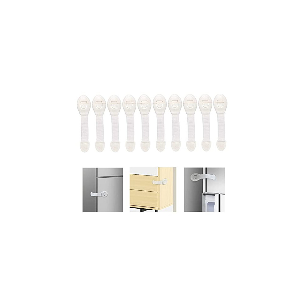 Tri Products Safety Lock Cabinet, Adjustable Cabinet Baby Safety Lock With 3M Adhesive Child Lock For Cupboards, Drawers, Doors, Windows, Fridges Plus More