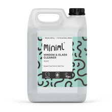Window & Glass Cleaner 5L Refill - Mint Scented, Streak-Free Finish, Cruelty-Free, Vegan, Natural & Plant-Based Non-Toxic Cleaning Formula, Bulk Buy