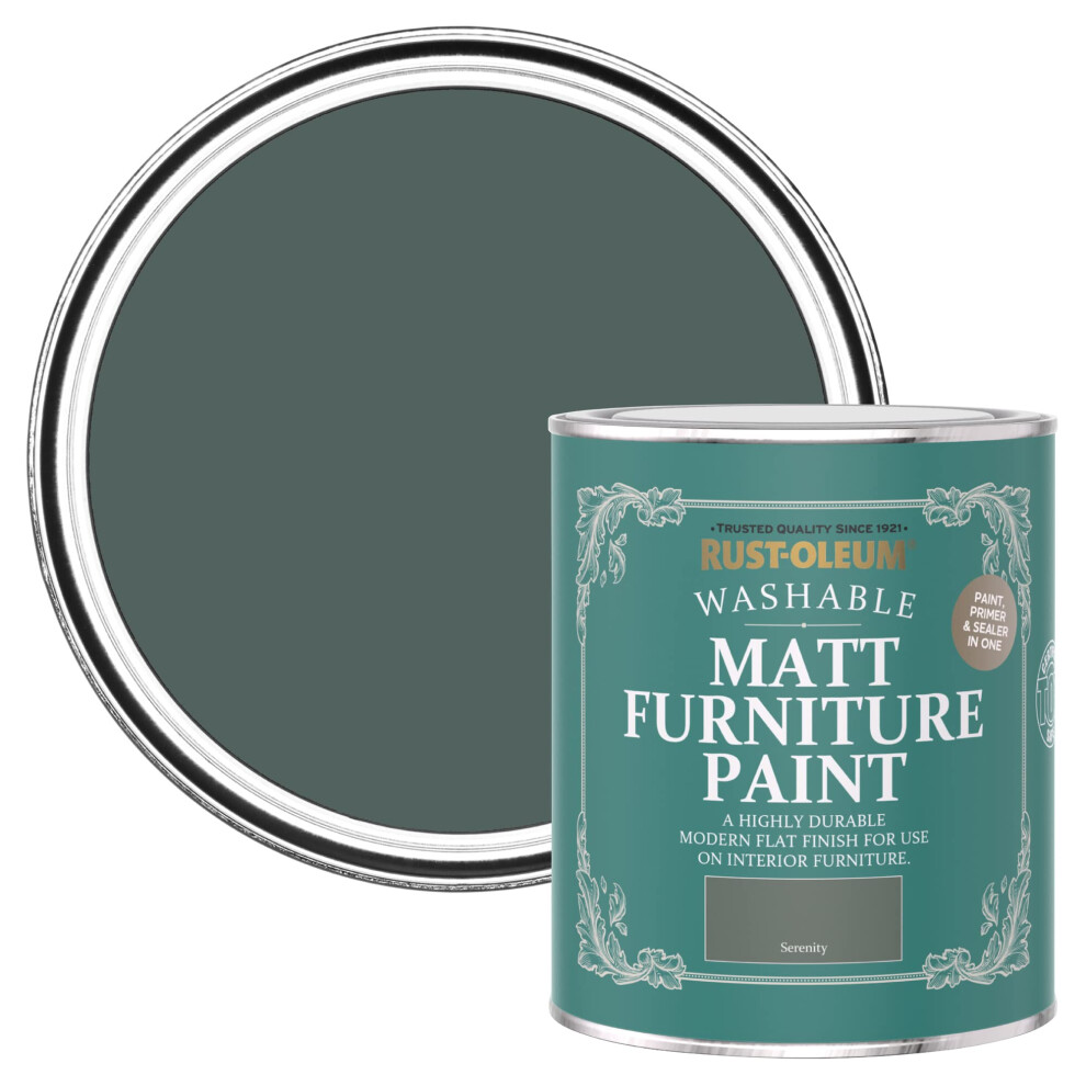 Green Furniture Paint In Matt Finish - Serenity 750Ml 5013296203869