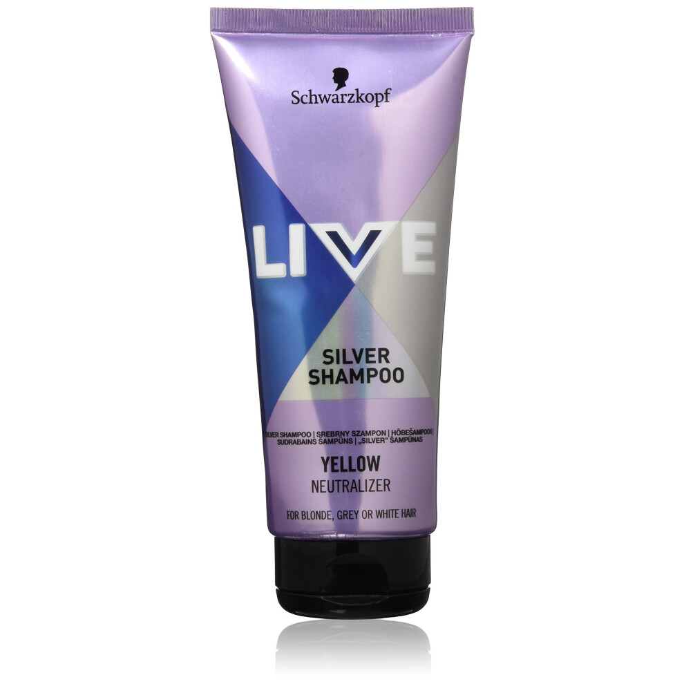 Schwarzkopf Live Silver Shampoo Neutralises Yellow Colour 200 Ml