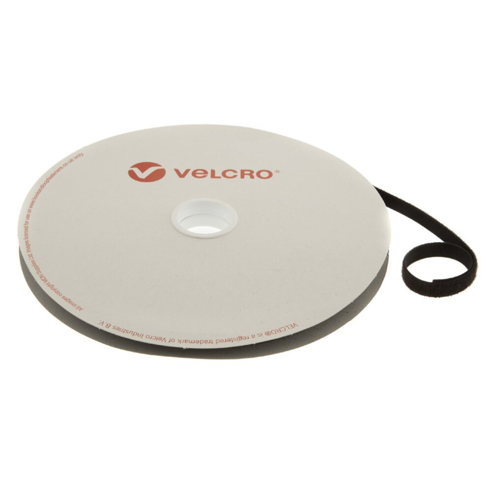Velcro Brand One-Wrap Self Grip Strap 10Mm X 25M Roll (Black) Black