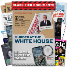 MMC Murder at the White House - Engaging Murder Mystery Games for Adults - Crime Solving Detective Game with Realistic Evidence and Clues - Cold Case