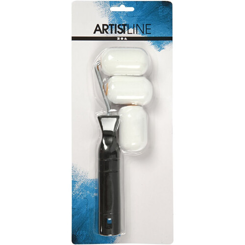 Farbe Roller - 20 - Schaum - Griff + 3 Rollen - 5 cm 1