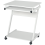 Homcom HOMCOM Movable Computer Desk with 4 Moving Wheels Sliding Keyboard Tray White 9