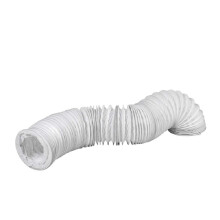 80mm (3 inch) x 3 metre - PVC Flexi Hose - White Universal Tumble Dryer - Cooker Hood - Extractor Fan - Air Conditioner Hose
