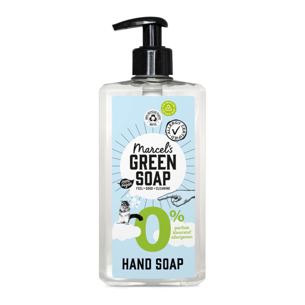 Marcel's Green Soap Green - Hand Soap 0% - Allergy-Certified - Handwash Dispenser - Vegan - 97% Biodegradable - 500Ml
