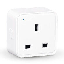 Smart Plug Type-G UK with Powermeter. App Control for Indoor Lighting and Devices. Automate Your Livingroom, Bedroom, Kitchen., White