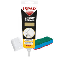 Tile Grout, 400 g Beige Grout Reviver, Fast Drying Premixed Grout Repair Kit with Spatula & Sponge, Ideal for Bathroom, Kitchen & Floor Tiles Renewal