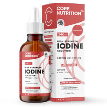 Iodine Liquid Drops - Vegan - High Strength 600mcg per Serving - 400 Servings - 240,000mcg per 60ml Dropper Bottle - Liquid Iodine Solution for Fast