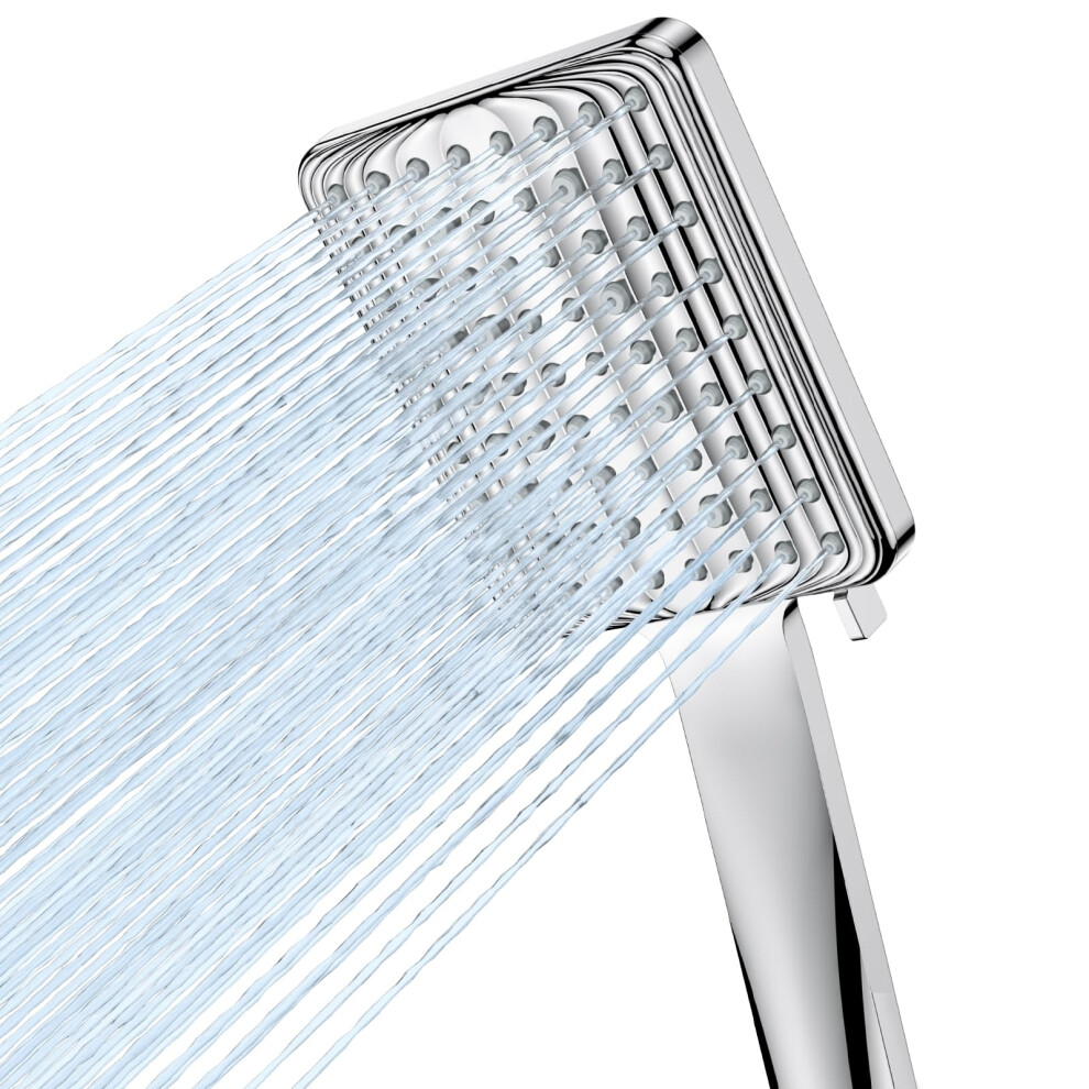 Shower Head, High Pressure Shower Heads With 6 Spray Modes, Power Water Saving Showerhead, Universal Square Shower Head, Handheld Large Rain Shower 5056243628872