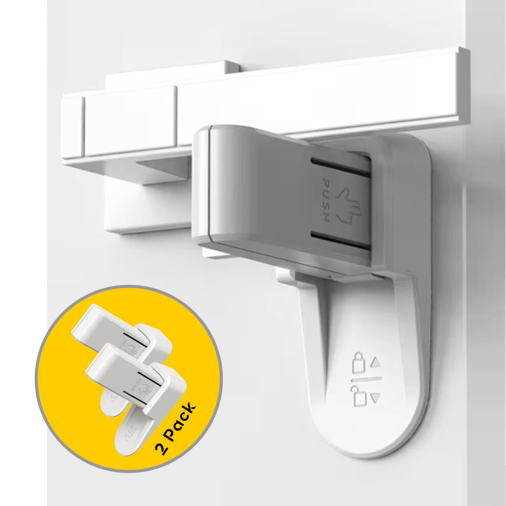Homesecure Home Secure Door Lever Locks. Self Adhesive Baby Door Safety Locks. Child-Proof & Pet-Proof Door Lever Locks (2 Pack)