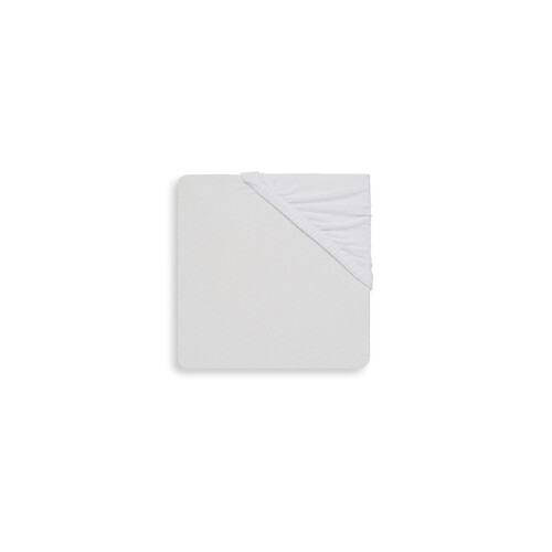 Jersey Fitted Sheet 60 x 120 cm White 1