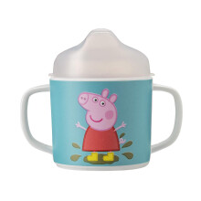 Tasse - PETIT JOUR - Peppa Pig - 2 anses anti-dérapantes - 160 ml - Bleu