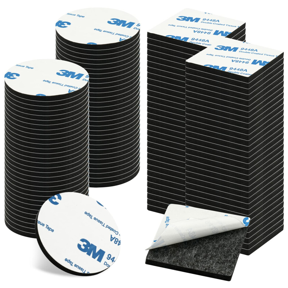 Double-Sided Sticky Pads, 120 Pcs Adhesive Foam Pads, Extra Strong Black Adhesive Mounting Pads, Square And Round, 40Mm * 40Mm 742089220633