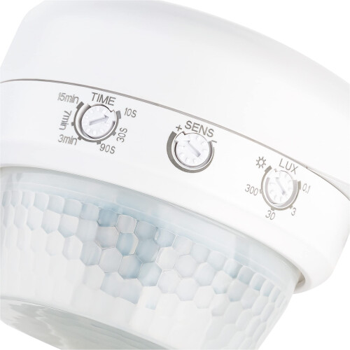 PIR Sensor Light Switch Outdoor IP65, Surface mount, LED suitable, Wall Ceiling mounting, Infrared Motion Sensor programmable, Range max. 24m/360, 3 2