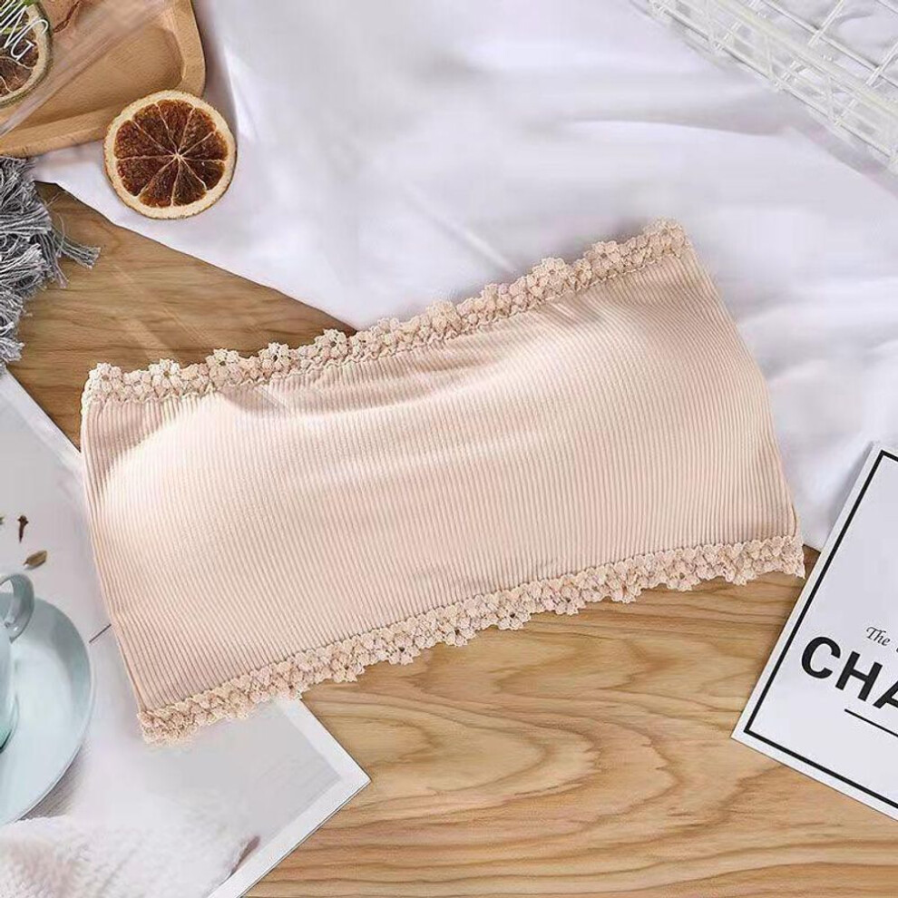 (nude, One size (80-130 jin)) Women's Strapless Tube Top: Anti-Slip, Padded, Backless, Chest-Wrap Bra - Lightweight, Summer-Ready