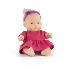 Miniland Baby Doll Ragazza Asiatica 8 1/4 pollici in busta. Fabbricata in Spagna con profumo di vaniglia.