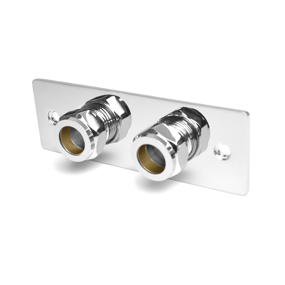 Xcel Home Chrome Douche Fixing Bracket Back Plate | Standard Universal Fittings Included | Bidet Shataff Thermostatic Shower Bathroom Toilet Mixer 5060962531658
