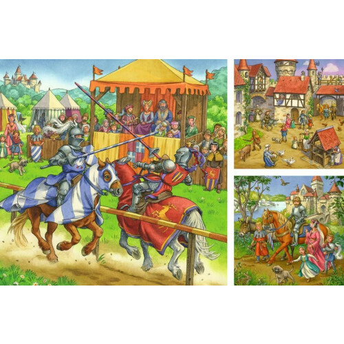 Ravensburger Puslespil 3x49 Riddere 1