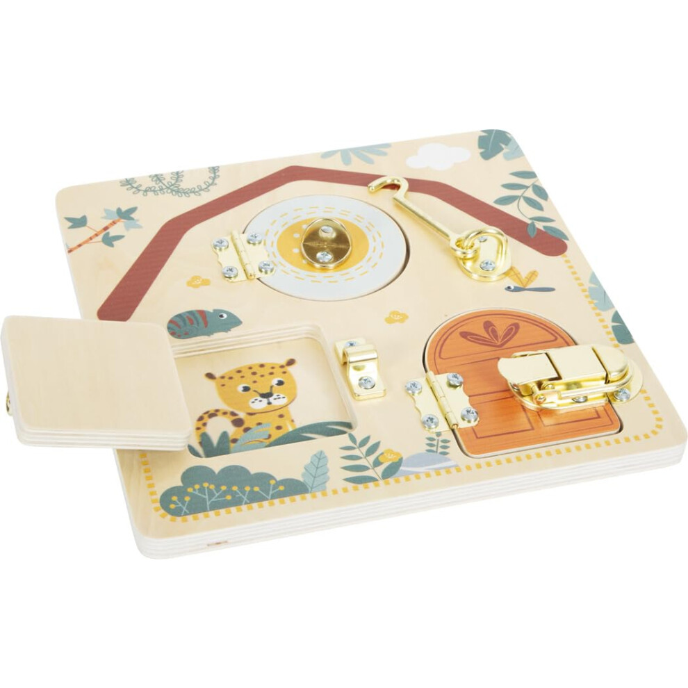 Photos - Other Toys Latch and Lock Motor Activity Board Safari, wooden toy with various latches, for ages 3+ years, 12460