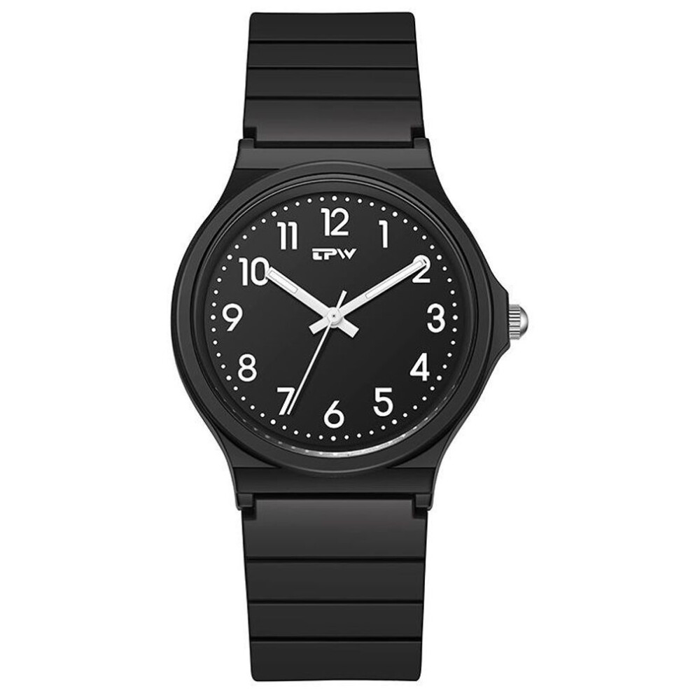 (black) Fashion Design Women's Watches Original Style Rubber Strap Ladies Quartz Wristwatches Best Gifts Clock For Wife,family,friend