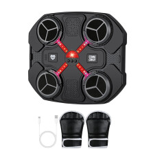 Music Boxing Machine with Boxing Gloves, Bluetooth Smart Music Boxing Machine Wall Mounted, 3 Speed Modes and Counting Mode Music Punching