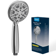 HydroPulse 100mm Handheld High Pressure Shower Head, 6 Spray Mode Universal Power Showerhead Replacement (Chrome)