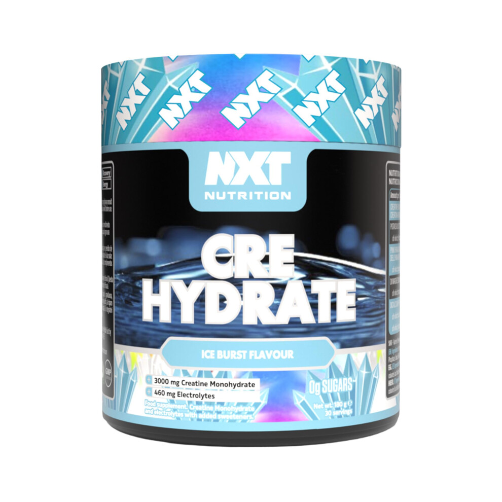 Creatine Powder and Electrolyte Mix, 100% Pure Creatine Monohydrate Powder for Strength and Power with Hydrating Electrolytes (180g, Ice Burst)