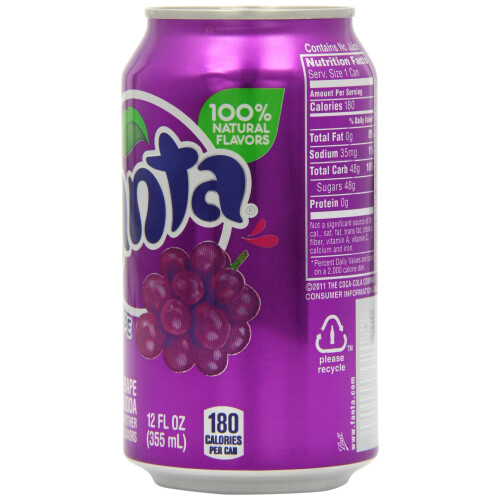 Fanta Grape Soda Can 355 ml (Pack of 12) 1