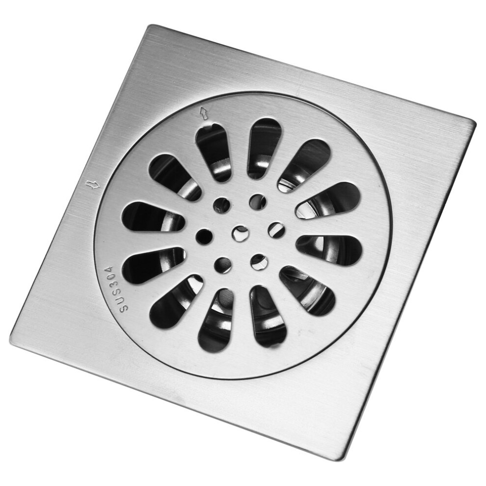Square Drain Thick Stainless Steel Anti-Odor Hotel Bathroom Floor Cover Waste Gate Shower Drainer(#3) 763741468965