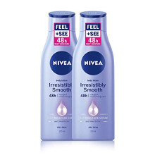 Irresistibly Smooth Skin Lotion Pack of 2 (2 x 250ml), Moisturiser with Shea Butter, Intensive Moisturising Cream, Extra Rich Hydrating Body Lotion