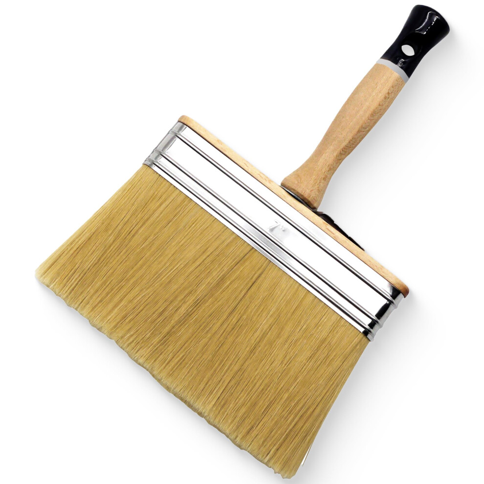 EVO Plastering Brush - 7" (180mm) Professional Water Brush for Rendering, Plastering, Brushing with Adjustable Bucket Clip, Stainless Steel Ferrule &